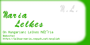 maria lelkes business card
